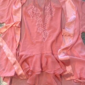 Vintage Victoria’s Secret Pink Lace Nightgown & Robe Set